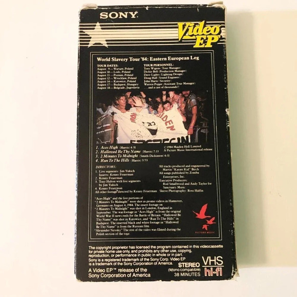1984 Iron Maiden Behind The Iron Curtain VHS  Sony Video EP - Picture 3 of 15